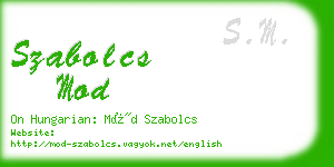 szabolcs mod business card